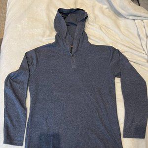 Blue long sleeve thermal hoodie